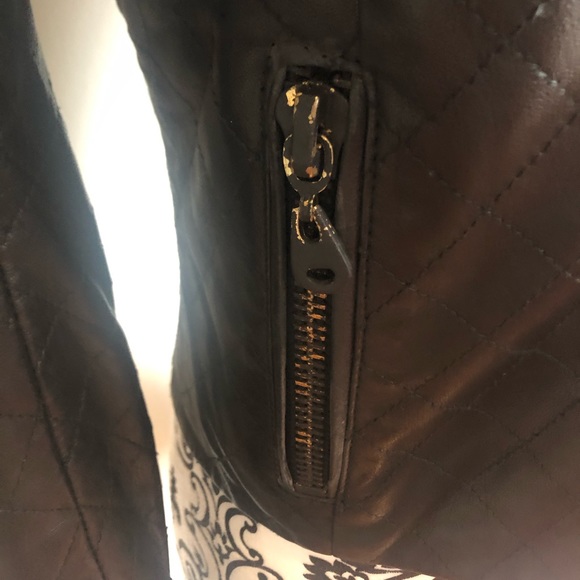 Aritzia Doma leather biker jacket - Picture 4 of 11